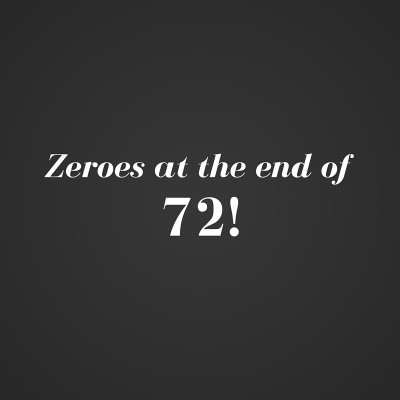 Zeroes at the end of a factorial